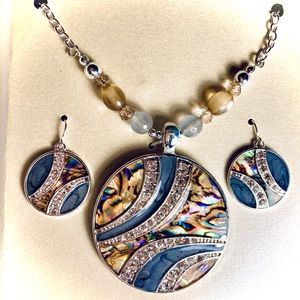 Dramatic Pendant and Earring Set